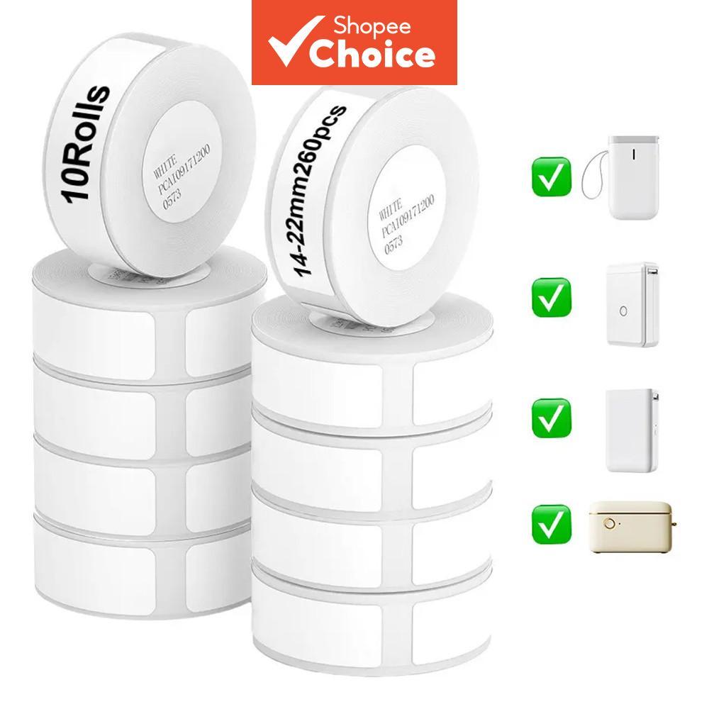 Niimbot Label Sticker Roll 14x22mm D11 D110 กระดาษความร้อนกันน้ํา 10 ม้วน