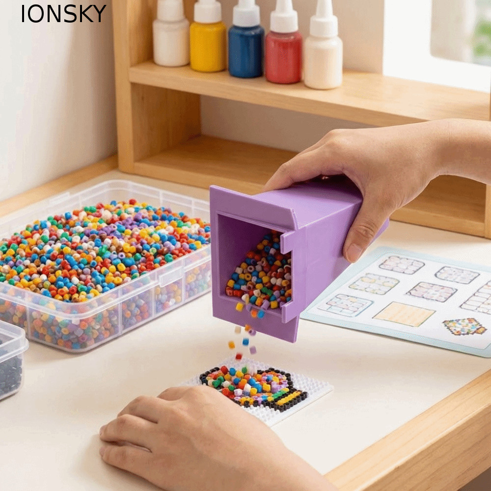 IONSKY Melting Bead Shovel, Efficient No Leakage Fuse Bead Storage Box, Collage Beans Shovel Gift