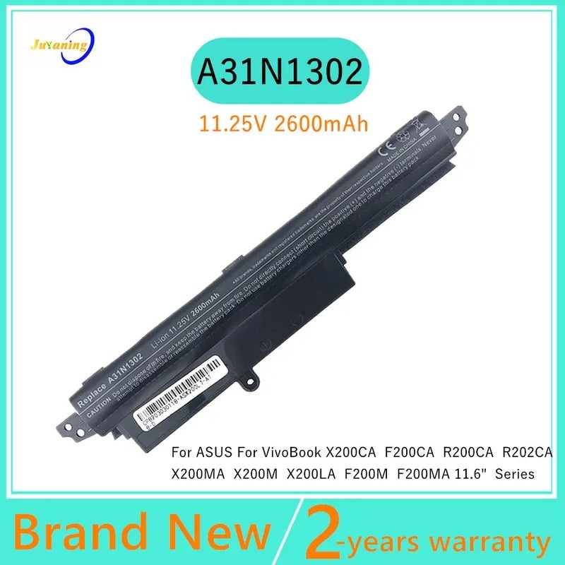 แบตเตอรี่แล็ปท็อปสําหรับ ASUS VivoBook X200CA A31N1302 F200CA A31LMH2 R200CA R202CA X200MA X200M X20