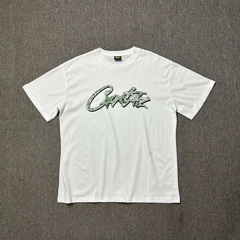 VLONE FOG VLONE FOG Corteiz พิมพ์แขนสั้นชาย tee Street Wear หลวมรอบคอผ้าฝ้ายแท้คู่สวมเสื้อยืด
