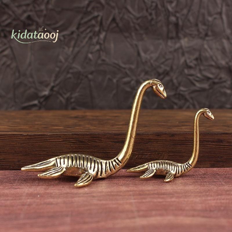 [KIDA] Handmade Loch Ness Monster Figurine 1 ชิ้นทองเหลืองโบราณ Vintage Collectible เครื่องประดับสํา