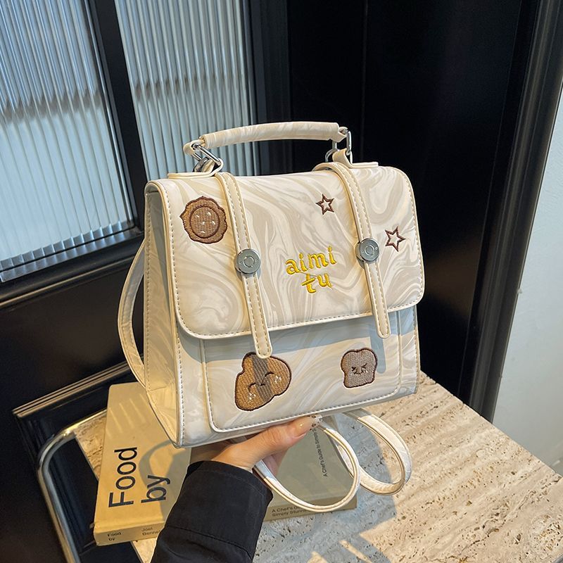 Amy Rabbit Female Bag กระเป๋าถืออินเทรนด์แฟชั่นลําลอง All-Match Texture Backpack 7.7