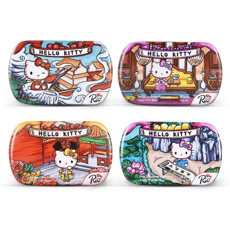 [Rio] HelloKitty ของขวัญรับปริญญา ลูกอมมิ้นต์ปราศจากน้ําตาล วันสาวอินเทรนด์แห่งชาติ Hello Kitty ของว
