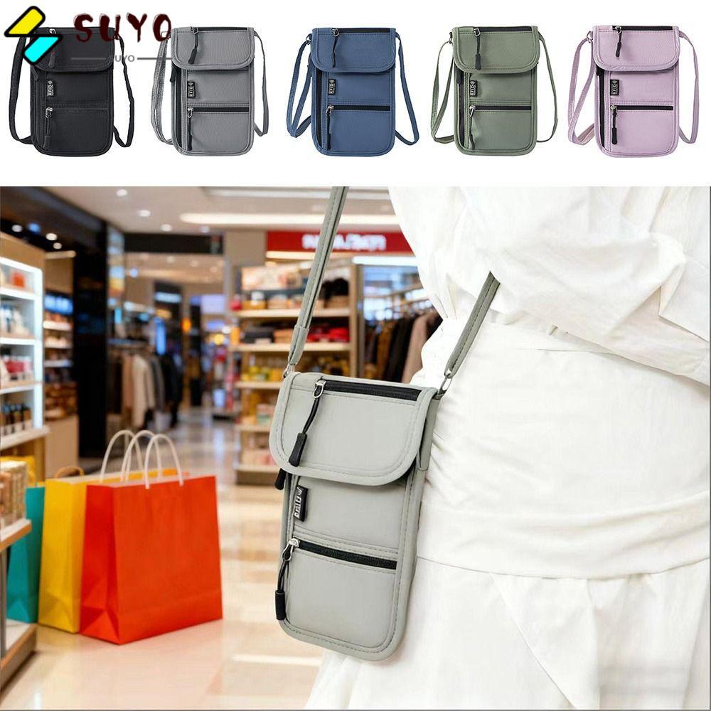 SUYO ปกหนังสือเดินทาง, RFID Multi-function RFID Passport Bag, Portable Nylon Accessories Travel Supp