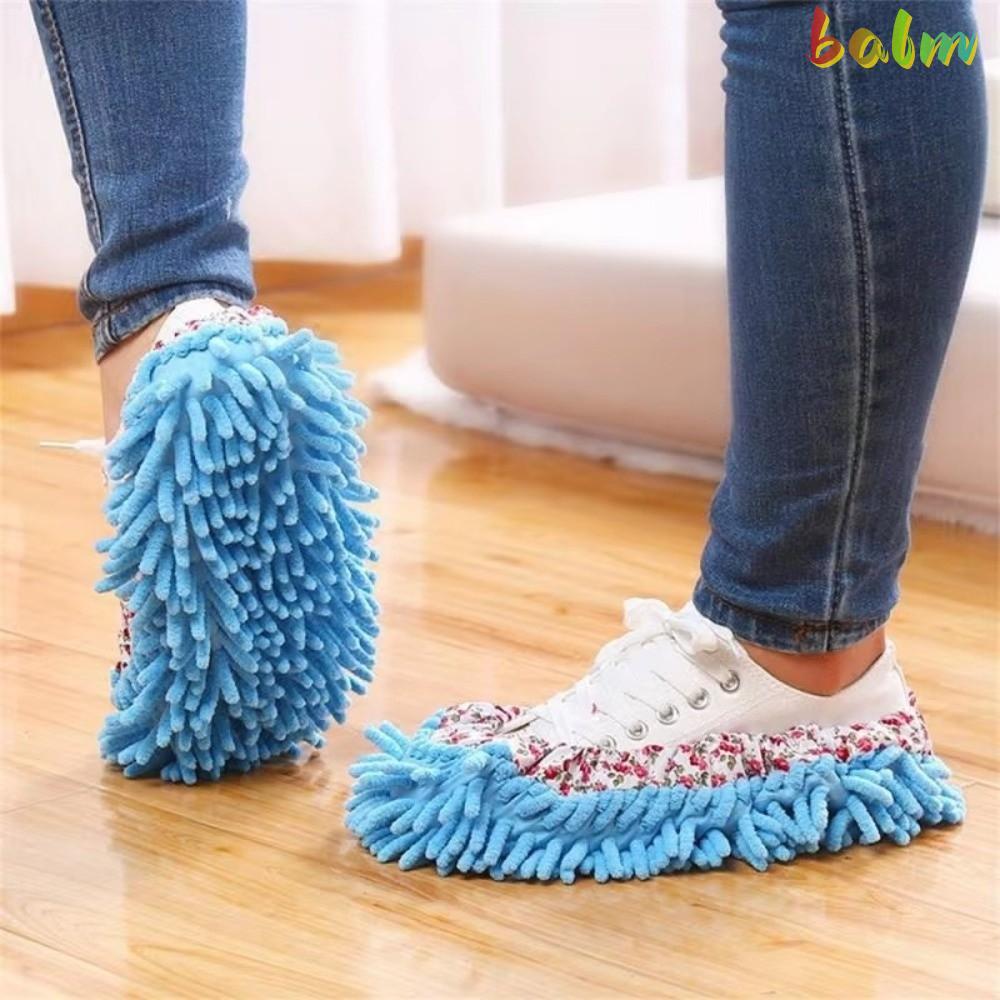 BALM 1PC Microfibre Mop รองเท้าแตะ,ล้างทําความสะอาดได้ในครัวเรือนทําความสะอาดรองเท้าแตะ, Multi-Funct