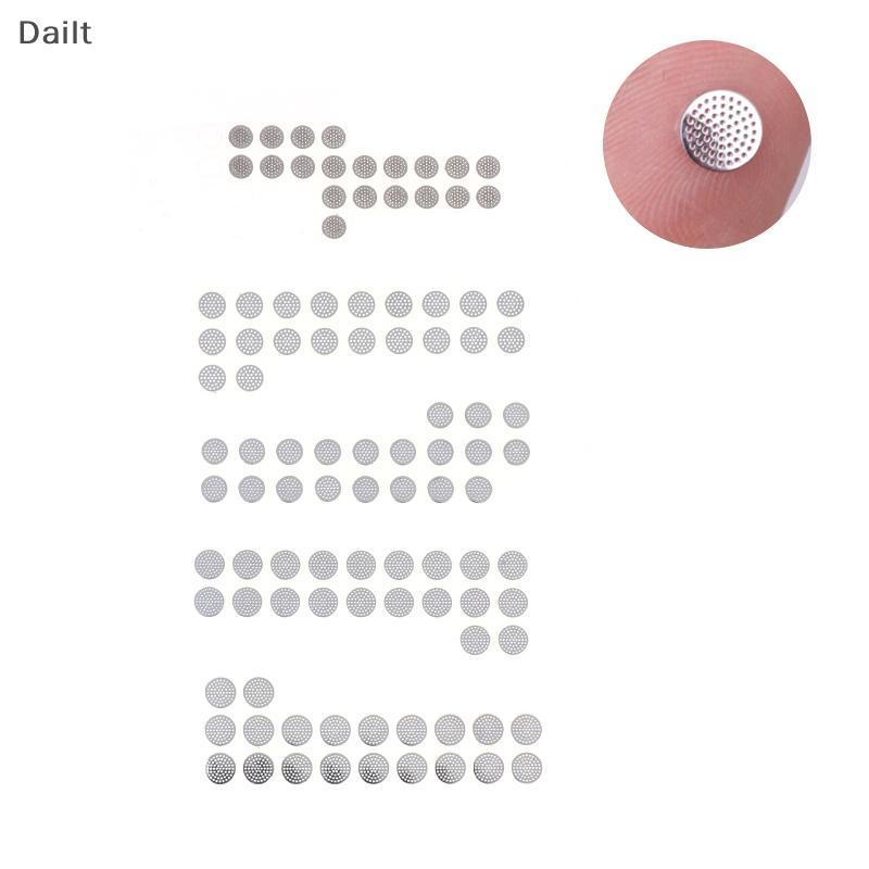 Dailt 20 ชิ้นหูฟังชนิดใส่ในหูกรองฝุ่นสุทธิหูฟังฝุ่นตาข่ายเหล็กกันฝุ่นพร้อมกาว 4.0-5.0 มม. (TH)
