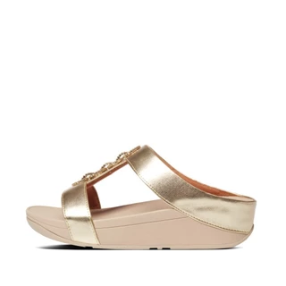 FITFLOP COMM-FINO SPARKLE SLIDES รองเท้าแตะแบบสวมผู้หญิง รุ่น CH1-675 สี Platino