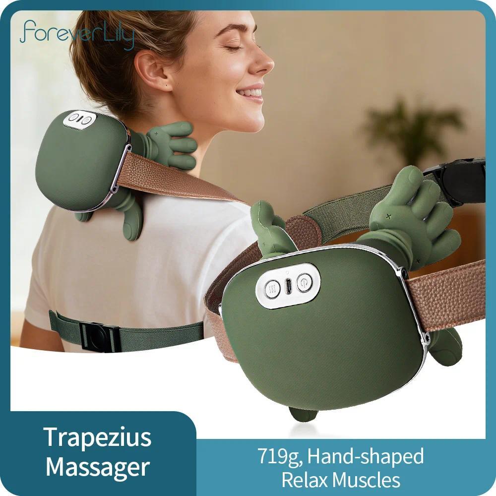 【QJ】4D Bionic Finger Neck Masager Wireless Imitating Hand Neck Shoulder Massager Kneading Massage Sh