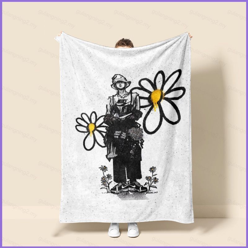 GN PEACEMINUSONE ผ้าห่มสักหลาด G-DRAGON daisy office nap cover ผ้าห่ม GN