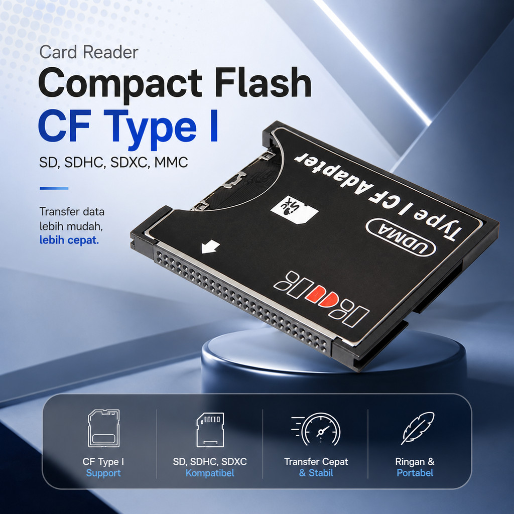 เครื่องอ่านการ์ด อะแดปเตอร์แฟลชขนาดกะทัดรัด การ์ด SD CF Type I SDHC SDXC MMC - WL-695