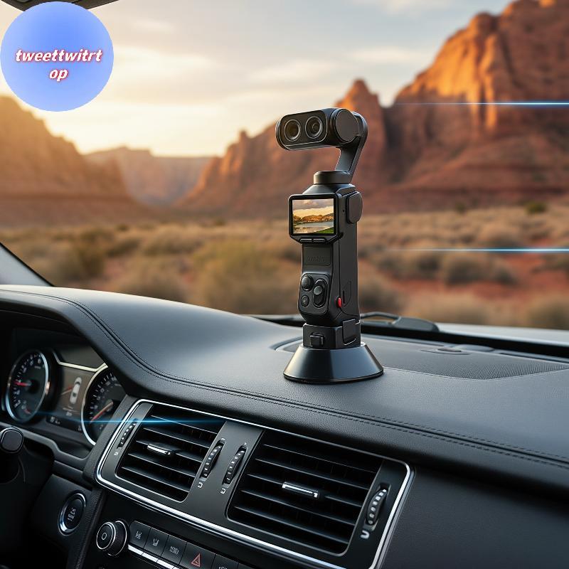 DOUSUN 1 ชิ้น Car Mount Braet สําหรับ Insta360 Luna Ultra กล้องฐานกันลื่นสําหรับขับรถทิวทัศน์บันทึก 