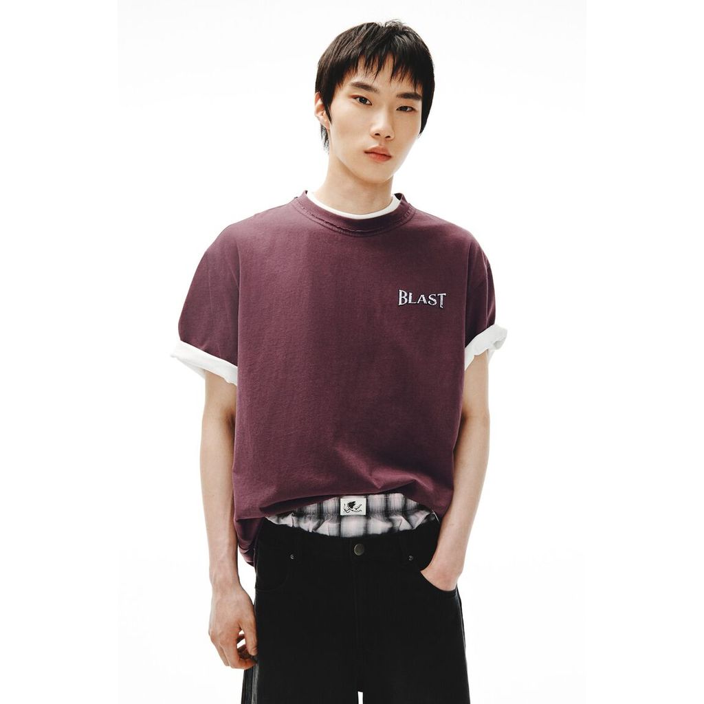 H&M(เอชแอนด์เอ็ม) เสื้อยืดทรงบ็อกซี่พิมพ์ลายทรงหลวม ผู้ชาย 1339822_1