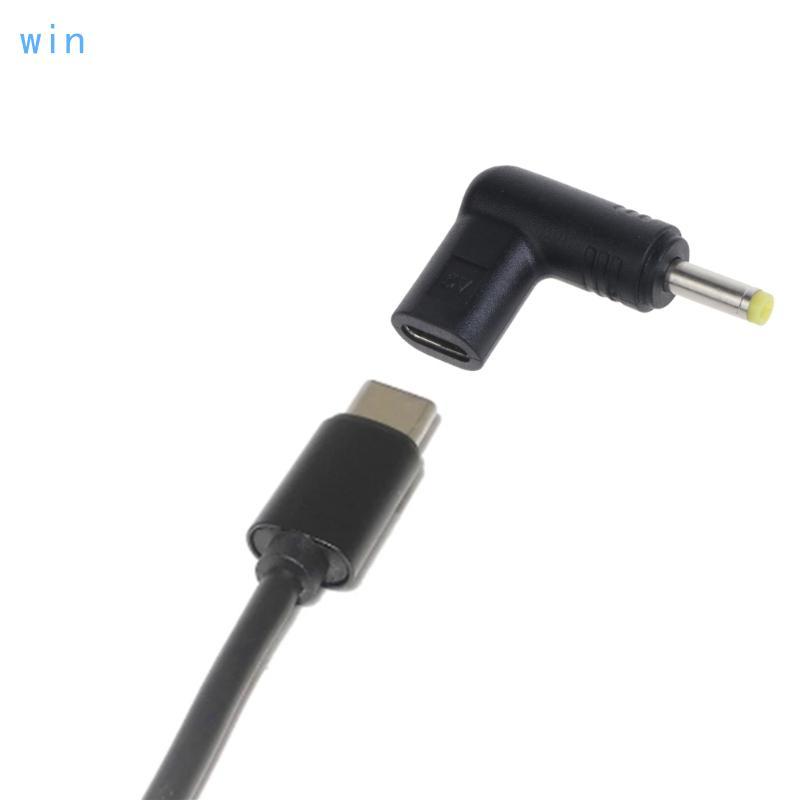 Win แล็ปท็อปอะแดปเตอร์ชาร์จไฟเชื่อมต่อ Type-C หญิงถึง DC ชายแจ็ค 4 0x1 7 มม.