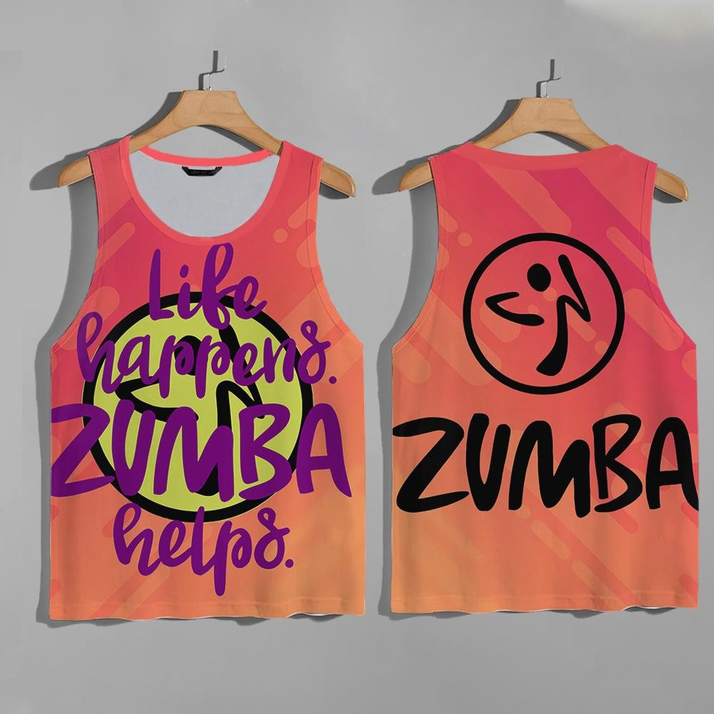 Zumba สวมใส่ชุดผู้หญิง zumba เต้นรําชุดผู้หญิง ZUMBA ชุดออกกําลังกายกีฬาโยคะสบายๆเสื้อกั๊กออกกําลังก