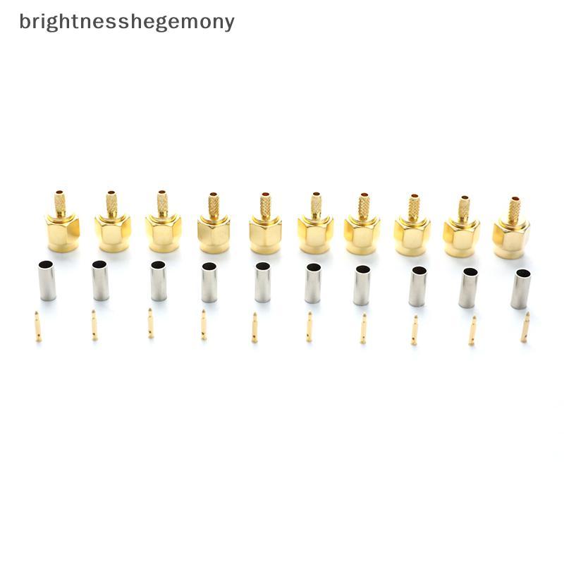 BGTH 10 ชิ้น SMA ชายปลั๊ก crimp สําหรับ RG174 RG316 RG178 RG179 LMR100 สาย RF Connector Vary