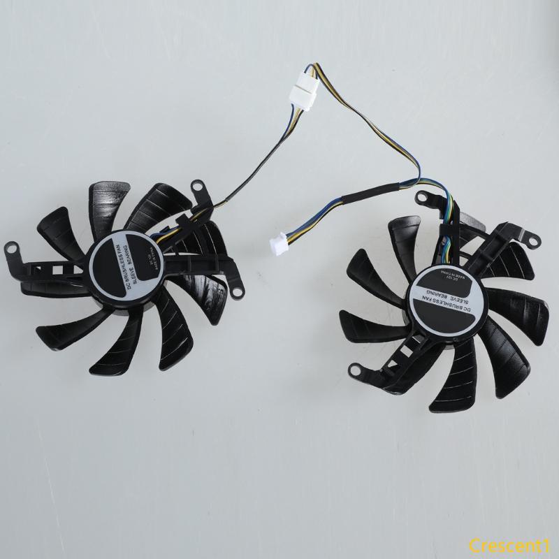 Crescent1 87 มม. T129015SU 4Pin VGA Fan กราฟิกการ์ดพัดลมระบายความร้อนสําหรับ RTX2060 2070