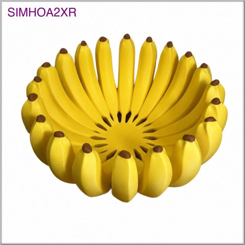 [simhoa2xr] ชามรูปกล้วยตะกร้ากล้วยตกแต่งชามขนมที่วางผลไม้สร้างสรรค์ตลกสําหรับห้องครัวโต๊ะกาแฟ