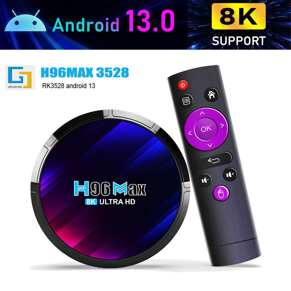 จัดส่งในวันเดียวกัน Cross-Border H96MAX RK3528 กล่องทีวี Android 13 Set Top box 5gwifi พร้อมบลูทูธ 8