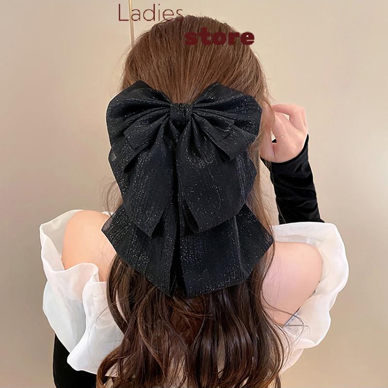 KTH 2024 ใหม่เกาหลีขนาดใหญ่โบว์คลิปผม Claw Clamp ผู้หญิงผมหางม้าสูง Barrettes Headwear สาวผู้หญิงอุปกรณ์เสริมผมร้อน