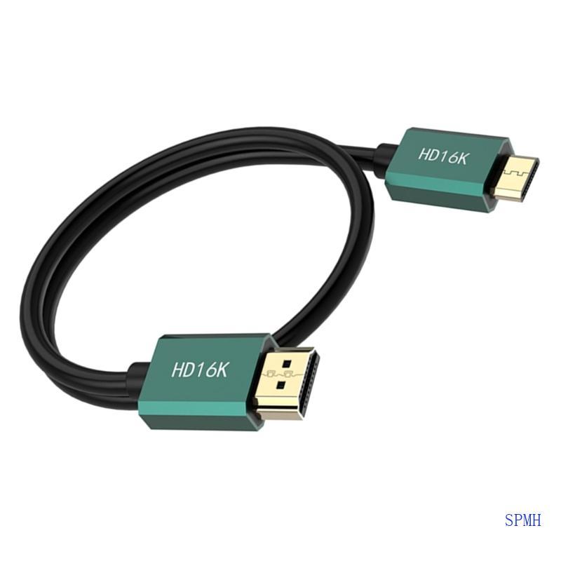 Super Ready to Use HDTV Type A to Mini HDTV Type C Cord 30 ซม. สายวิดีโอสั้นพร้อมโล่เลเยอร์สําหรับกล