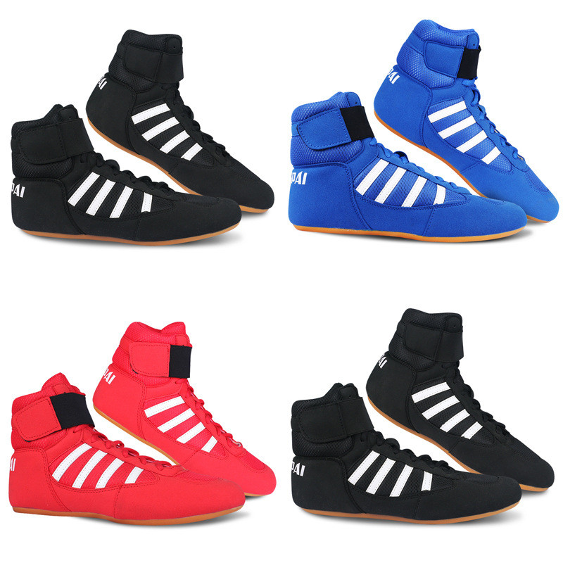 Professional boxing shoes for men, low-top sparring shoes for women, high-top combat training shoes,