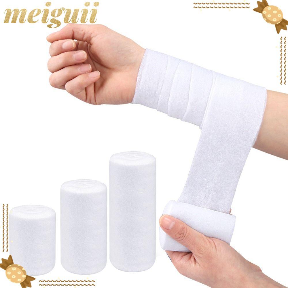 MEIGUII Cast Padding Wrap, Cotton Soft Undercast Padding Roll, Breathable Absorbent Gauze Roll