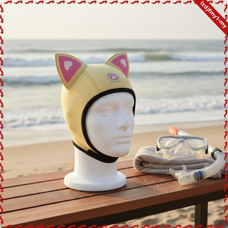 Leipupa Facekini Swim Sun Cover Protection Cat Ear Diving Hood High Cute Snorkel Hood