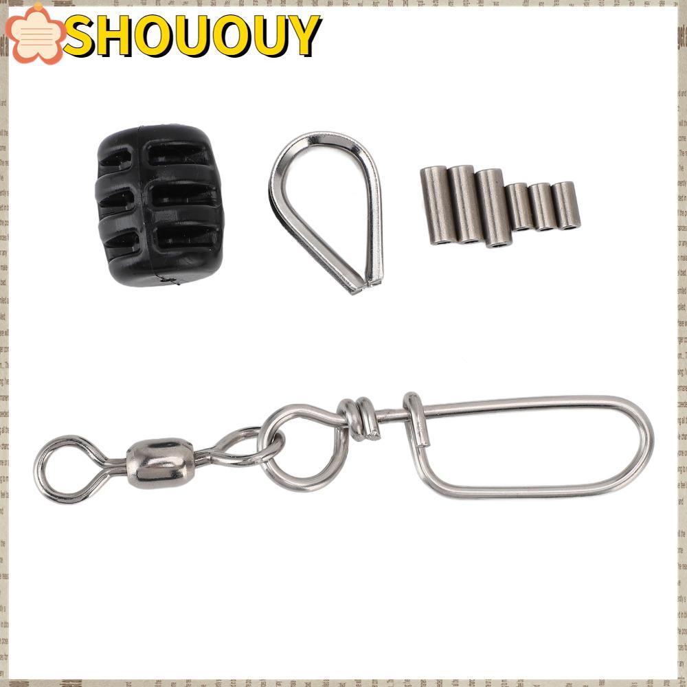SHOUBY Downrigger Stopper Kit, 360 หมุนสแตนเลส Downrigger Line Stopper ทนทานกับตกปลา Snap Swivel Dow
