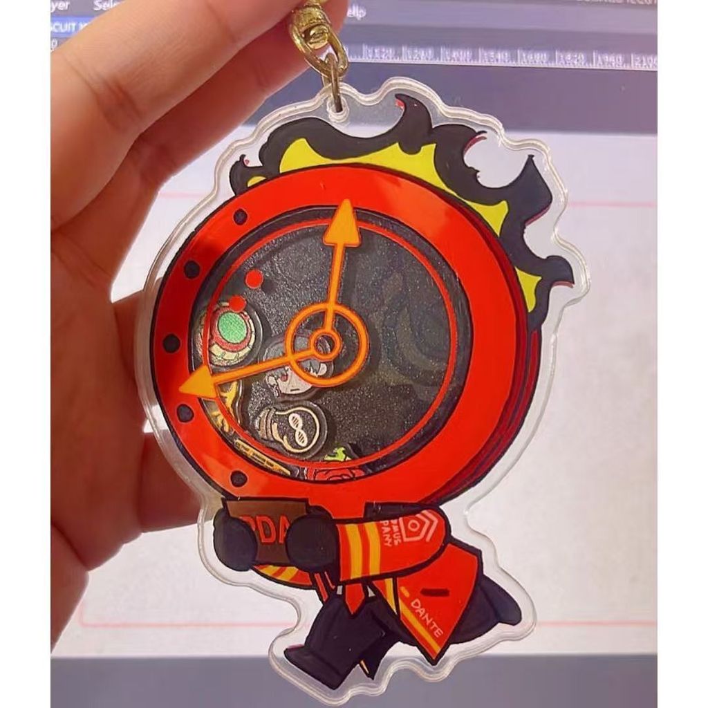 Limbus Company Shaker พวงกุญแจอะนิเมะ Lcb Dante Charms อะคริลิค Key Chain Kawaii พวงกุญแจกระเป๋าจี้อ