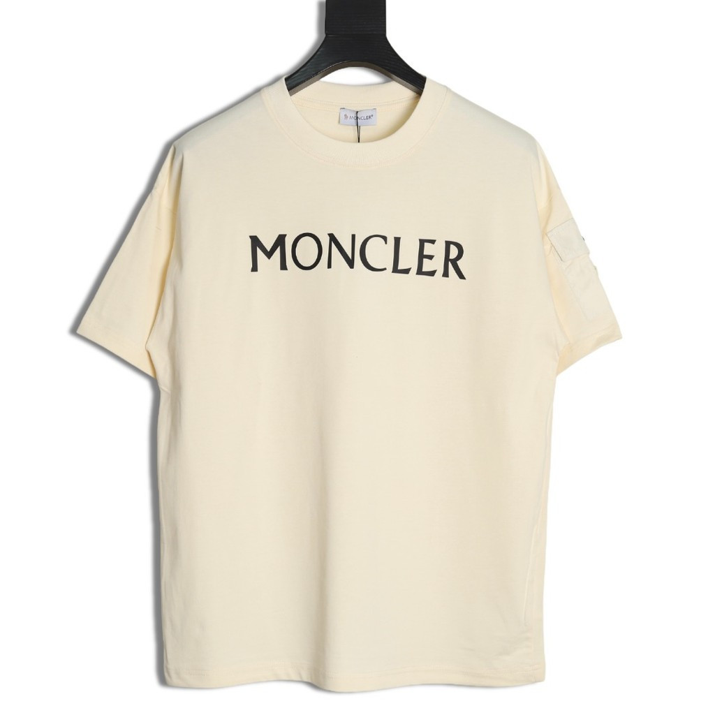 Moncler/Moncler 2026 เสื้อยืดแขนสั้นคอกลมสไตล์คู่ผู้ชายที่มีสีสันผ้าฝ้ายแท้หนา Impervious Heavyweigh