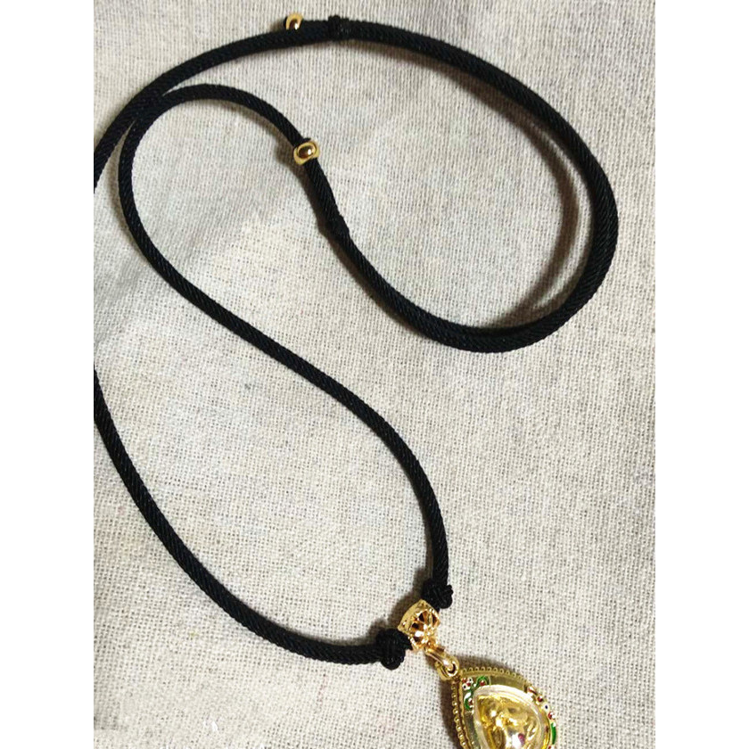 New Thailand Amulet Chain Milan Rope Amulet จี้ Lanyard ผู้ชายผู้หญิงปรับทอง Tangka จี้หยกพระพุทธรูป