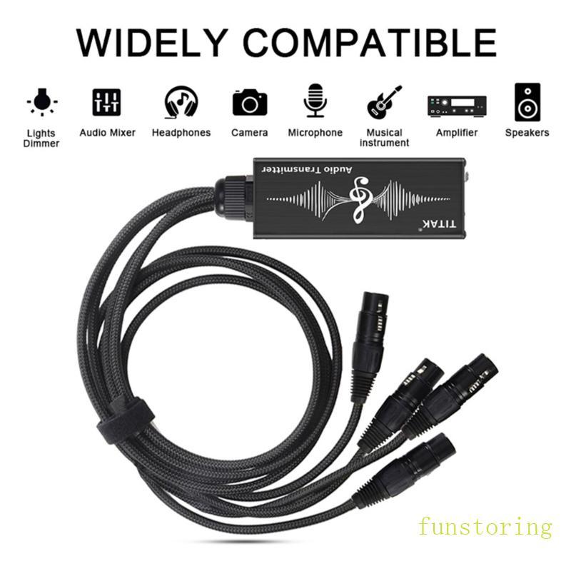 FUN 4 ช่อง Sound Extender คู่สําหรับ Stage Cabling Passive Roouting หน่วยโลหะและ Sleeved สายสําหรับ 