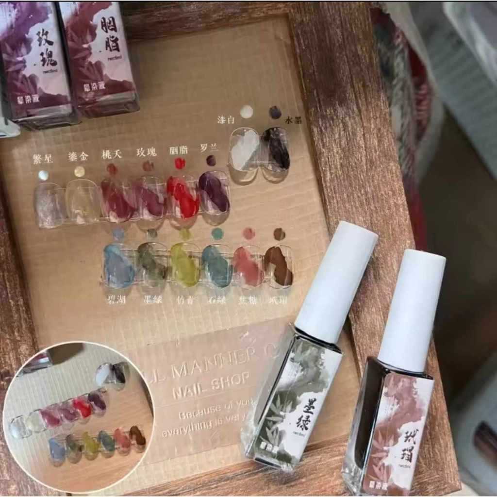 สีน้ำเพ้นท์เล็บ สีอิ้งค์ทำลายหินอ่อน ทำลายฟุ้ง Mable Ink ขายแยกสี ขนาด6ml