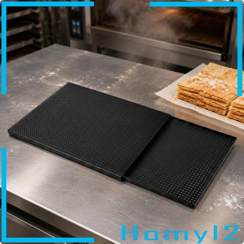 [HOMYL2] ถาดอบเชิงพาณิชย์ Anodized Aluminium Pastry Sheet ถาดอบแบบมีรูสําหรับเบเกอรี่และเตาอบมืออาชี