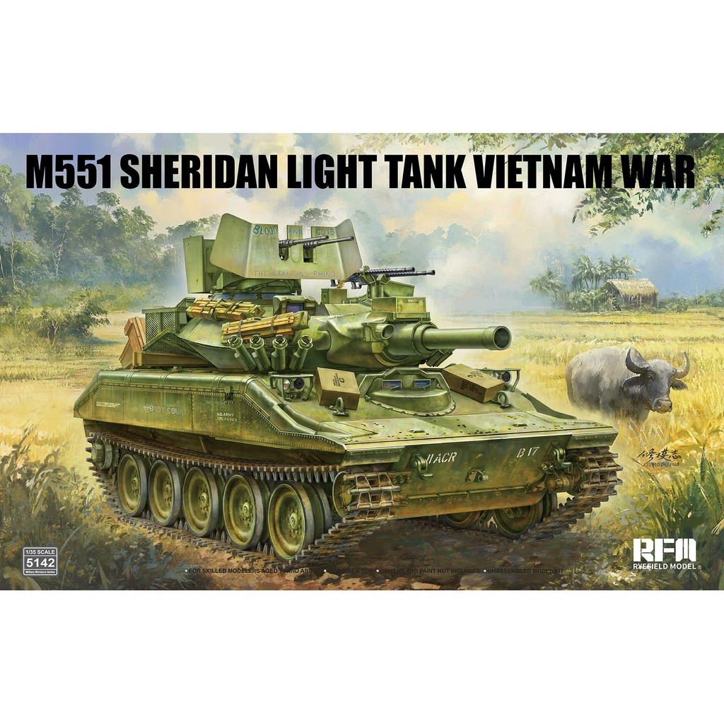 RYEFIELD 5142 1/35 M551 Sheridan Light Tank Vietnam War Model Kit