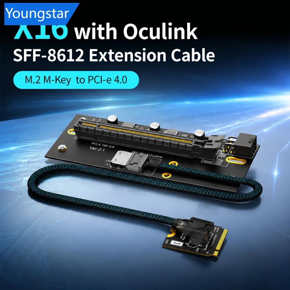 FYY M.2 M-Key 2230 ถึง PCI-e 4.0 X16 พร้อม Oculink SFF-8612 สายต่อ As กราฟิกการ์ดภายนอก SFF-8612 ขวา