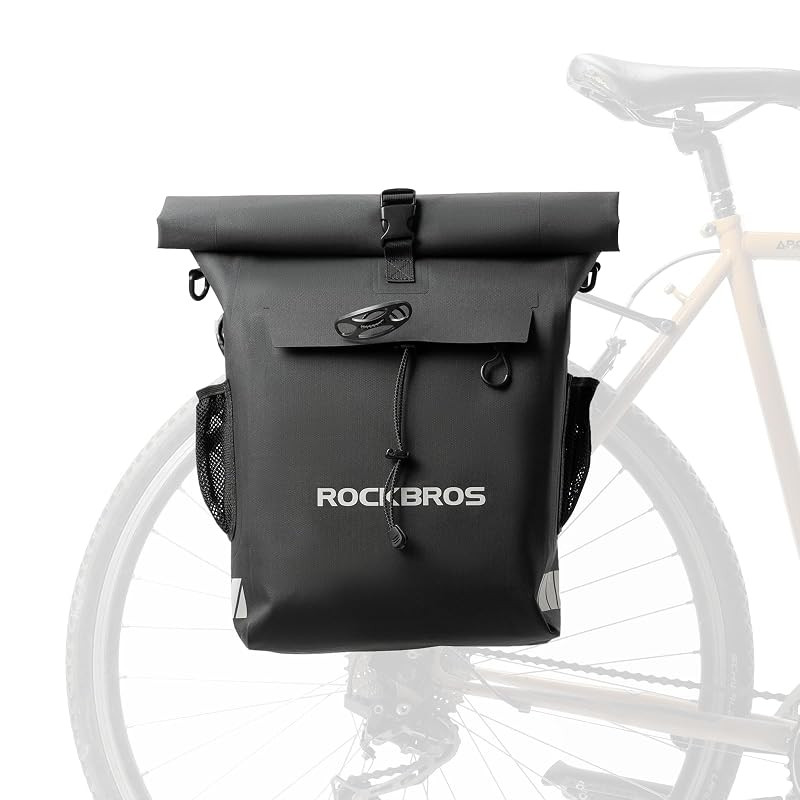 ROCKBROS Waterproof Bicycle Pannier Backpack - 13.5L / 27L Capacity, Durable Polyester + TPU