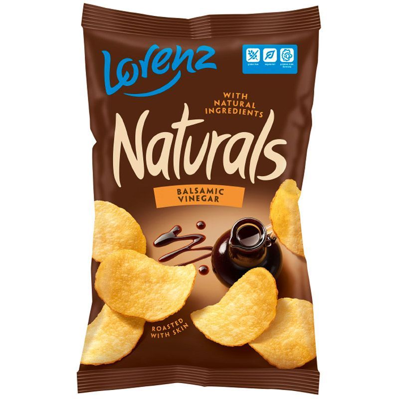 ลอเรนซ์มันฝรั่งแผ่นทอดกรอบรสบาลซามิค 100ก Lorenz Natural Balsamico Potato Chips 100g [หมายเลขบาร์โค้ด 4018077712418 ]