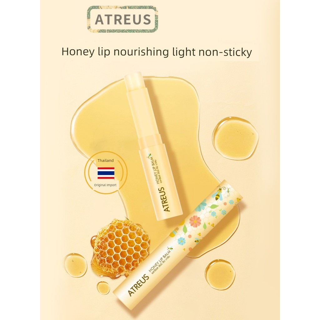 ลิปบาล์ม lipbalm ประเทศไทย atreus Honey Lip Balm ไม่มีสี Moisturizing Anti-Drying Little Bee Lip Bal