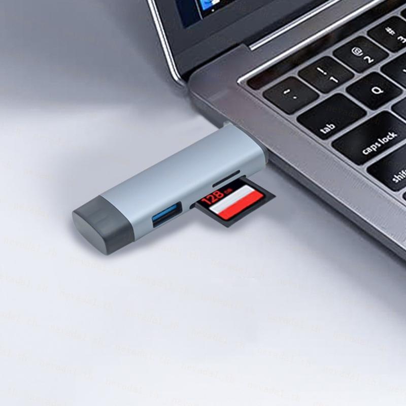 ʚɞ Ne ʚɞ 6 in 1 USB3 0 USB C เครื่องอ่านการ์ดหน่วยความจํา USB3 0 TF Card Drive Adapter Writer Card