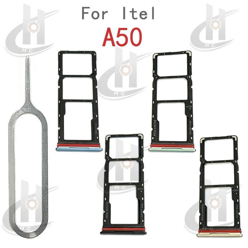 สําหรับ Itel A50 A667LP ซิมการ์ดถาดผู้ถือช่องใส่การ์ด Reader SD Slot อะแดปเตอร์อะไหล่
