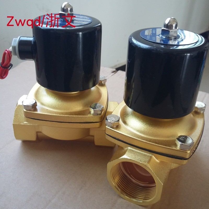 วาล์วน้ำสำหรับท่อคุณภาพดี 2W500-50 วาล์วแม่เหล็กไฟฟ้าแบบสองทางปิดปกติ UW-50 G2inchDN50