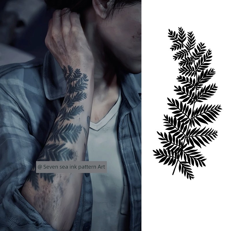 แทททูแขน แทททูกันน้ำ The Last Survivor 2 Ellie เดียวกันสมุนไพร Tattoo สติกเกอร์ผู้ชายผู้หญิงกันน้ํา 