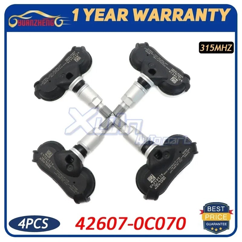 Ly TYRE เซ็นเซอร์ความดัน 42607-0C070 สําหรับ Toyota Tundra 315MHZ 2007-2022 TPMS ยางความดันอากาศ MON
