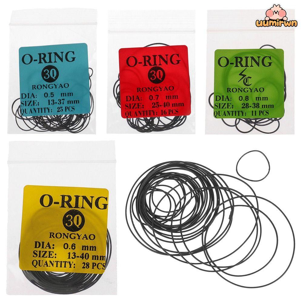 UUMIR 1 แพ็คยาง O-Ring, 0.5/0.6/0.7/0.8 มม.ยางนาฬิกาปะเก็น,กันน้ําซ่อมเครื่องมือ O-Ring ปะเก็นสําหรั