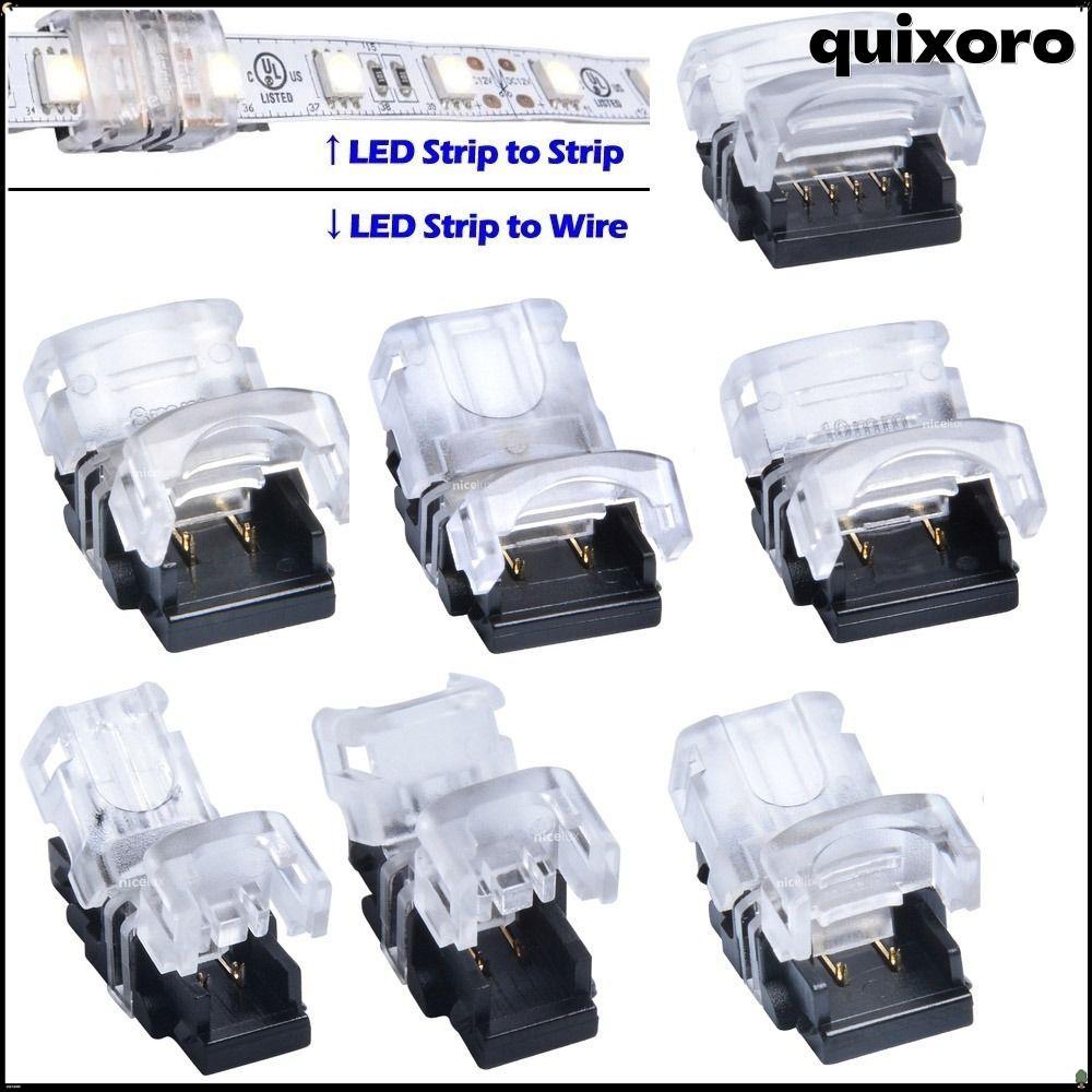 QUIXORO LED Strip Connector 4pin 5pin 6pin Terminal Splice สําหรับ RGBW RGBWW 3528 Connectors
