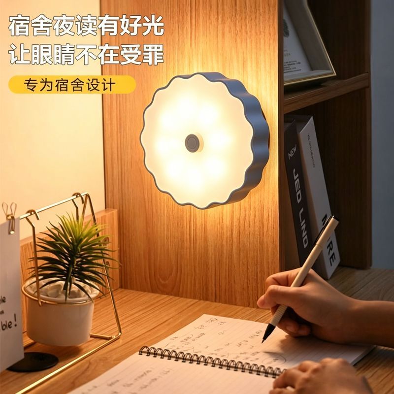 LED 磁吸小夜灯按键学生宿舍小夜灯卧室舍睡眠充电耐电护眼酷毙灯Night Light Led Light-controlled Sensor Socket Plug Night26.9.1