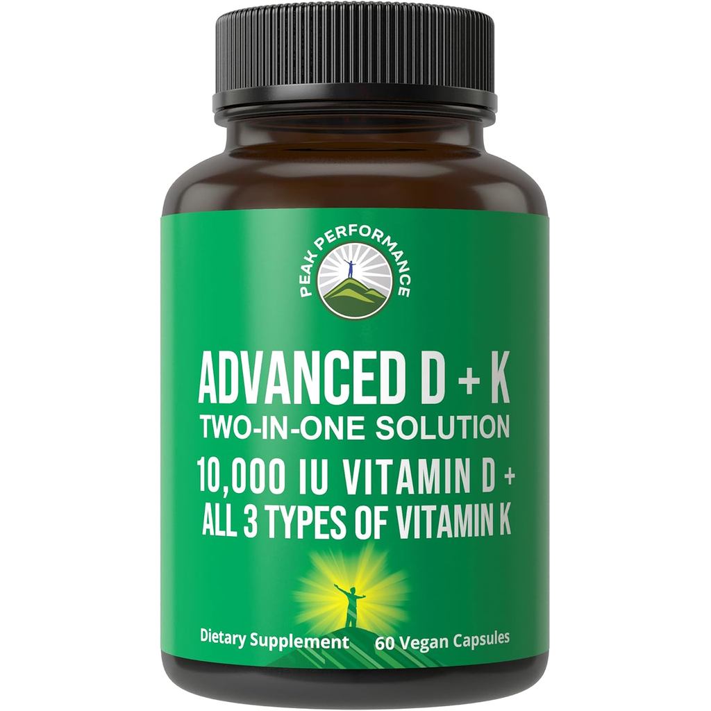 Peak Performance Advanced Vitamin D 10000 IU พร้อมวิตามินซีทุกประเภท 3 ชนิด | 10,000 วิตามิน D3 และว