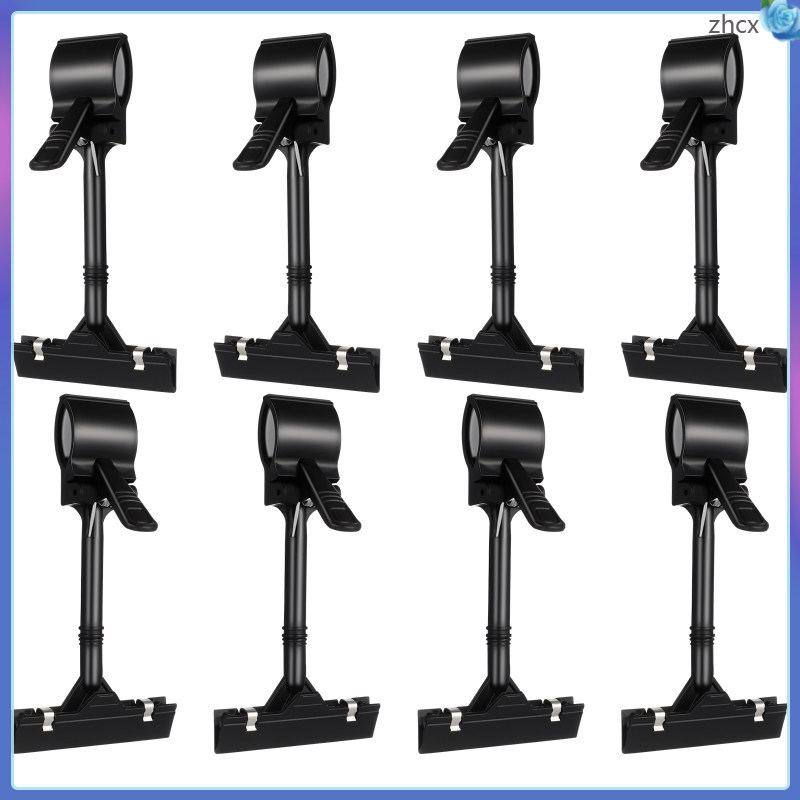 10 ชิ้นป้าย Clamp สําหรับ Shop วัสดุ PP พลาสติกสีดํา zhihuicx