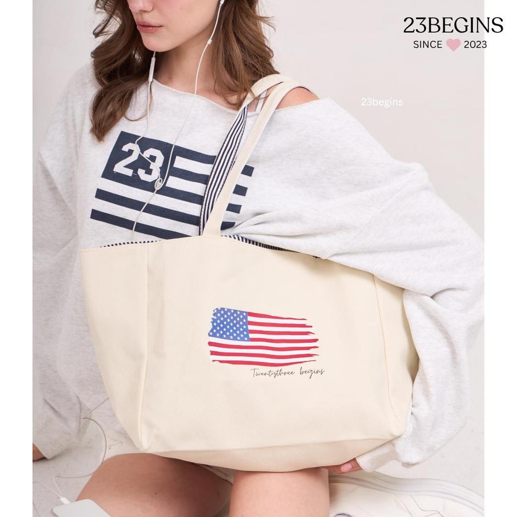 23begins Reversible Tote Bag ใช้ได้ 2 ด้าน (Bag006)